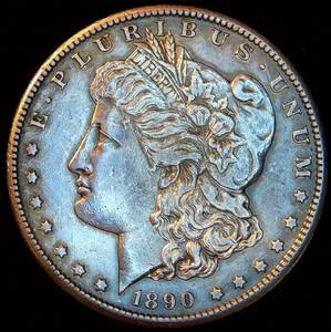 XFAU 1890-S Morgan Silver Dollar