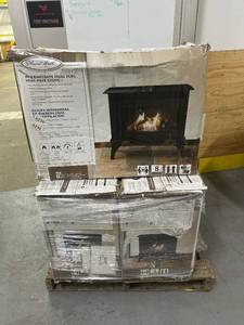 Pallet of 4- Pleasant Hearth Intermediate Dual Fuel Vent-Free Stoves (propane or natural gas)