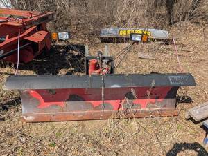 Western Snow Plow Blade - Mounting Frame & Hydraulics Frame attached is built for the tractor in lot #1