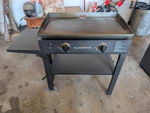 Blackstone 2-Burner Gas Griddle on Stand with Side Shelf