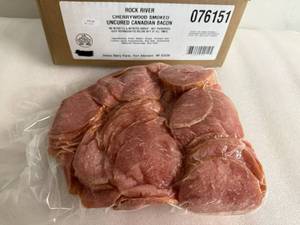 K. 5lbs Cherrywood Smoked Uncured Canadian Bacon