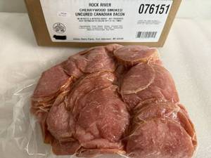 K. 5lbs Cherrywood Smoked Uncured Canadian Bacon