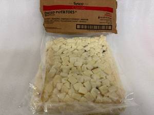 B. 10lbs Sysco Diced Potatoes-Partially Cooked