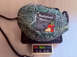 12.6lbs Spiral Sliced Applewood Smoked Ham-Sweet Apple Spice Glaze