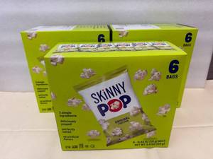 3x 6 bags Skinny Pop Original Popcorn