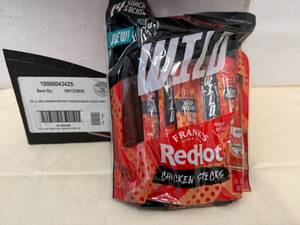 4x 7oz Jack Links Wild Chicken Sticks-Franks Red Hot