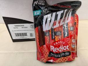4x 7oz Jack Links Wild Chicken Sticks-Franks Red Hot