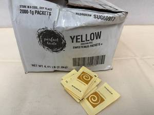 2000x Yellow (sucralose) Sweetner Packets