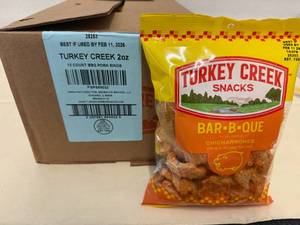 12x 2oz Turkey Creek BBQ Pork Rinds