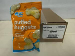 12x 1.3oz Epic Goods Puffed Nuggets-White Cheddar