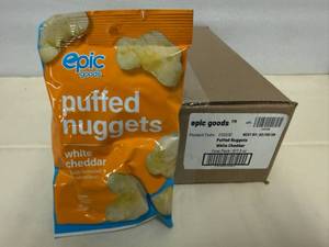 12x 1.3oz Epic Goods Puffed Nuggets-White Cheddar