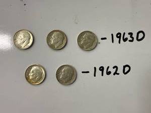 1962-D & 1963-D Silver Dimes