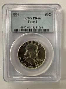 1956 Franklin Half Dollar PCGS PR66