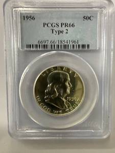 1956 Franklin Half Dollar PCGS PR66