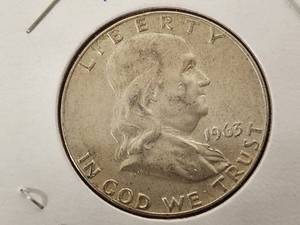 1963 Franklin Half Dollar Coin