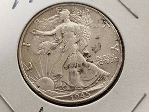 1945 S Walking Liberty Half Dollar Coin