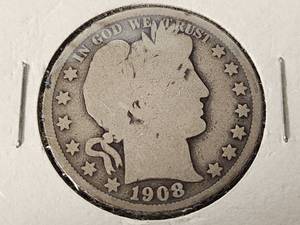 1908 Barber Half Dollar Coin