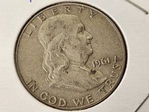 1961 Franklin Half Dollar Coin