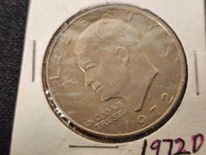 1972 Eisenhower Silver Dollar Coin