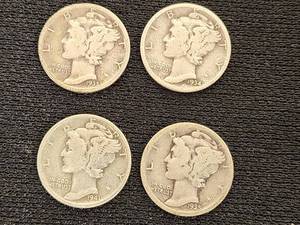 Mercury Dimes 1934, 1935 (2), 1941