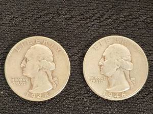 1946 and 1948 Washington Quarters