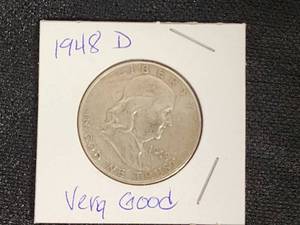 1948 D Franklin Half Dollar Coin