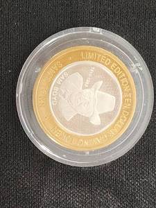 Sams Town Limited Edition Ten Dollar Gaming Token with .999 Fine Silver
