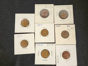 Lot of 1955 Lincoln Wheat Pennies Including Errors and Varieties