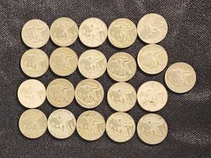 Lot of 20 Nickels primarily from the mid-1940s