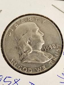 1958 D Franklin Half Dollar