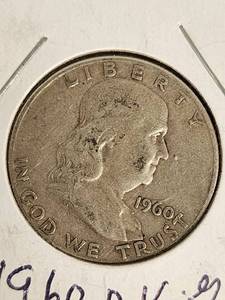 1960 D Franklin Half Dollar Coin