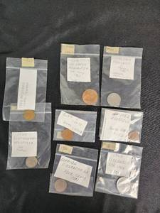 Lot of World Coins Including 1968 Mexico Cinco Centavos and 1963 UK Penny
