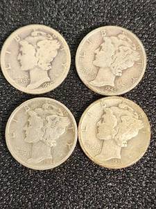 1926, 1938, 1945 Mercury Dimes Lot