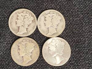 Mercury Dimes 1927, 1936, 1942, 1943