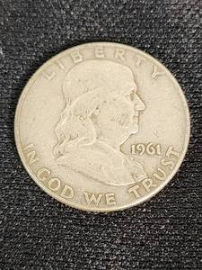 1961 Franklin Half Dollar Coin