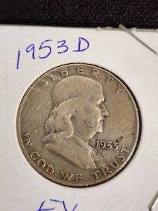 1953-D Franklin Half Dollar Coin