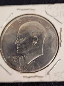 1974 Eisenhower Dollar Coin D Mint Mark in Holder