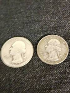 1951 and 1958 U.S. Quarter Coins
