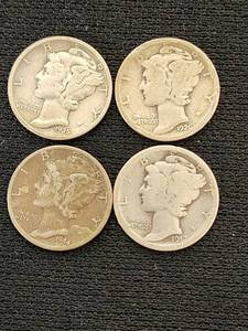 1917, 1926, 1935, 1944 Mercury Dimes