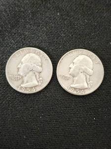 1954 Washington Silver Quarters