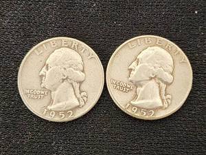 1952 Washington Silver Quarters
