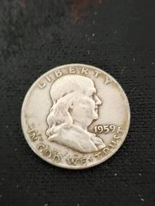 1959 Benjamin Franklin Half Dollar