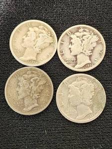 Mercury Dimes 1930, 1936, 1939, 1941
