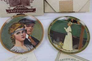 Knowles Norman Rockwell Plates - Meeting on the Path & A Mothers Welcome (2-Pack)