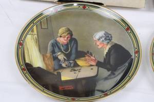 Norman Rockwell Craftsmanship Plates - 2-Piece Set A Familys Full Measure & The Musicians Magic