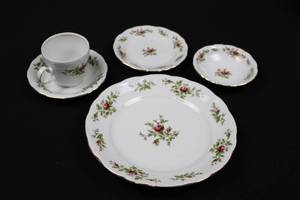 Traditions Moss Rose Pattern 5-Pc Place Set - 2 Sets - Johann Haviland China