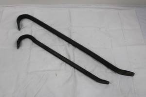 Pry Bars - 24 in Long, Black Iron (Lot of 2)