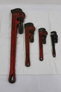 Toledo Heavy-Duty Pipe Wrenches (Lot of 4)