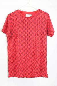 Gucci Red T-Shirt - All-Over GG Logo Print - Made in Italy, Size M