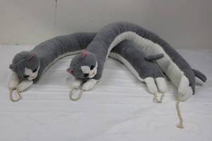 Magzo Door Draft Stopper Weighted - Cat Plush, 40in Long Total of 2